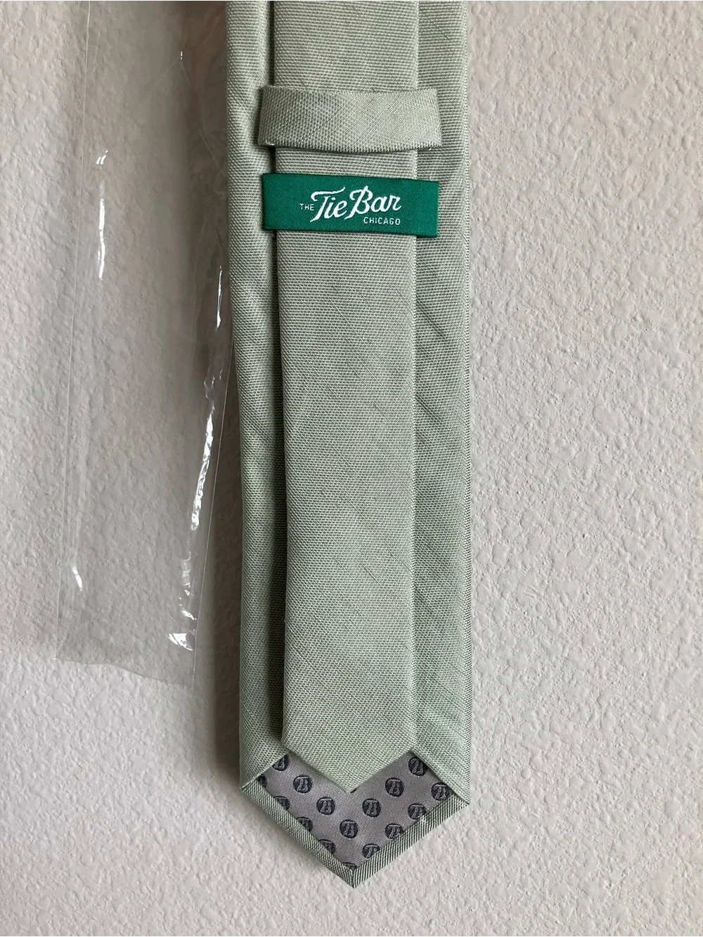NEW The Tie Bar Linen Row Sage Green Tie Men’s Size Modern 2026-713